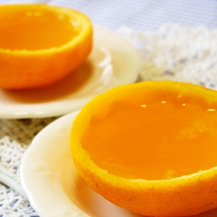 甘夏ゼリー 甘夏を器にして香り豊か レシピ 作り方 By 京たまご86 楽天レシピ